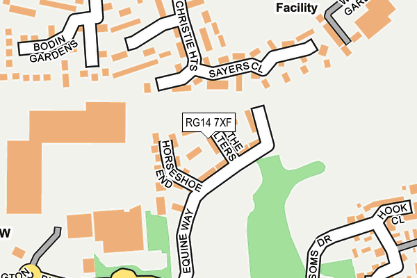 RG14 7XF map - OS OpenMap – Local (Ordnance Survey)