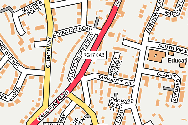 RG17 0AB map - OS OpenMap – Local (Ordnance Survey)