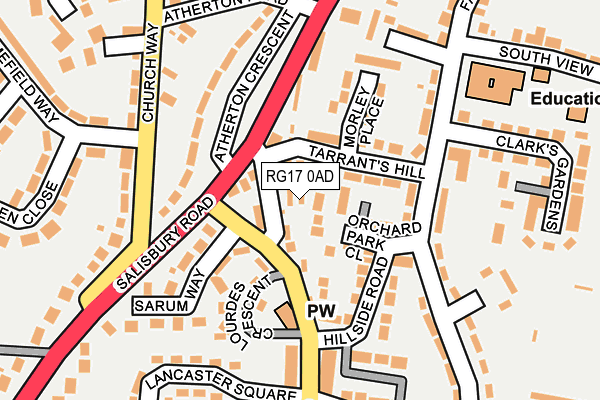 RG17 0AD map - OS OpenMap – Local (Ordnance Survey)