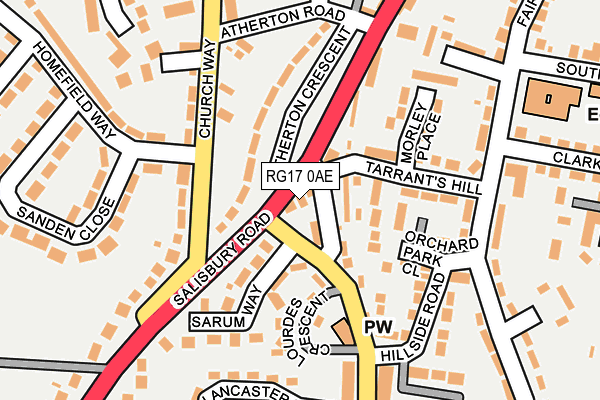 RG17 0AE map - OS OpenMap – Local (Ordnance Survey)