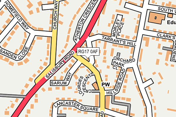 RG17 0AF map - OS OpenMap – Local (Ordnance Survey)