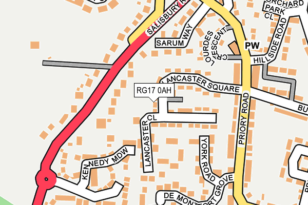 RG17 0AH map - OS OpenMap – Local (Ordnance Survey)