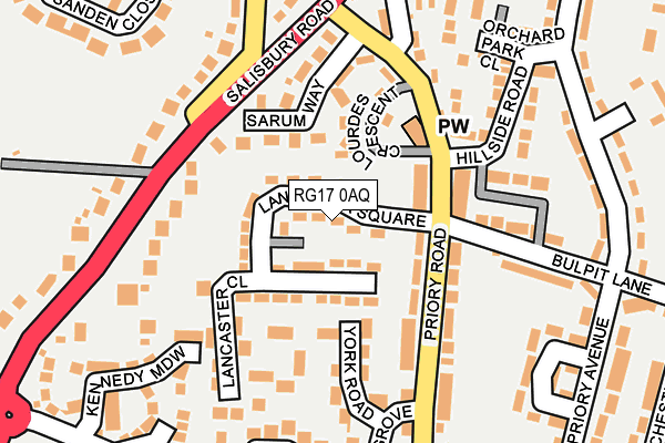 RG17 0AQ map - OS OpenMap – Local (Ordnance Survey)