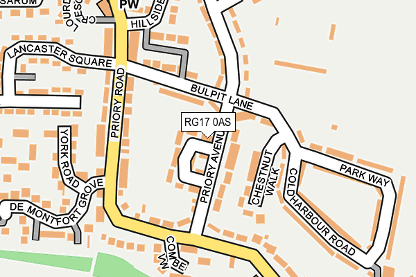 RG17 0AS map - OS OpenMap – Local (Ordnance Survey)