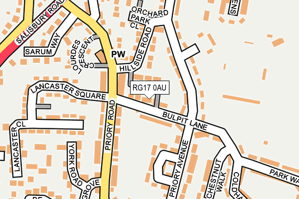 RG17 0AU map - OS OpenMap – Local (Ordnance Survey)