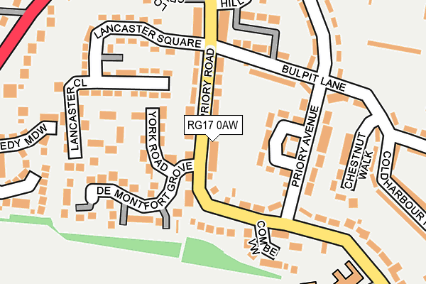 RG17 0AW map - OS OpenMap – Local (Ordnance Survey)