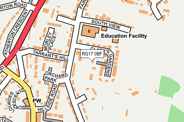 RG17 0BF map - OS OpenMap – Local (Ordnance Survey)