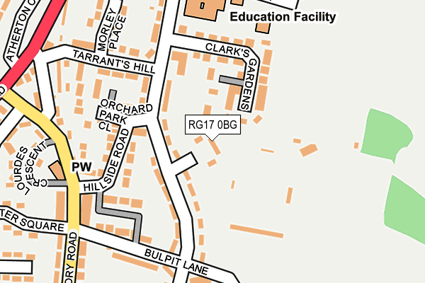 RG17 0BG map - OS OpenMap – Local (Ordnance Survey)