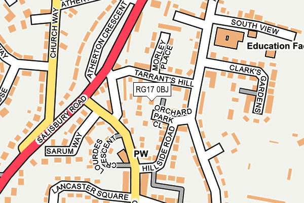 RG17 0BJ map - OS OpenMap – Local (Ordnance Survey)