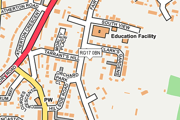 RG17 0BN map - OS OpenMap – Local (Ordnance Survey)
