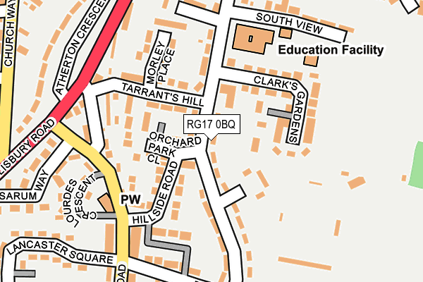 RG17 0BQ map - OS OpenMap – Local (Ordnance Survey)