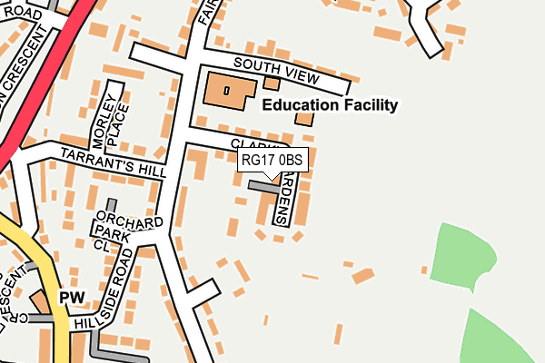 RG17 0BS map - OS OpenMap – Local (Ordnance Survey)
