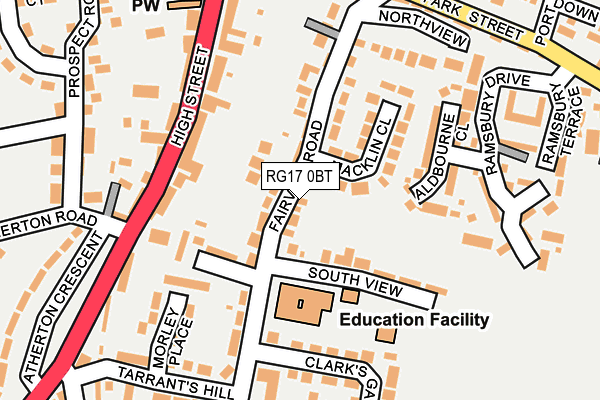 RG17 0BT map - OS OpenMap – Local (Ordnance Survey)