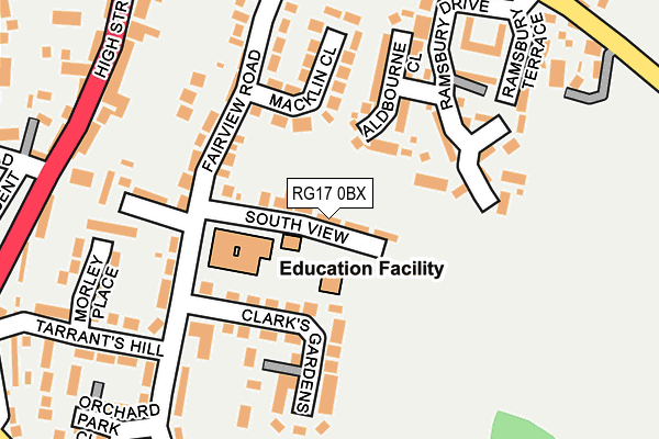 RG17 0BX map - OS OpenMap – Local (Ordnance Survey)