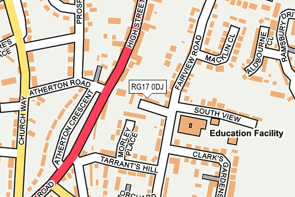 RG17 0DJ map - OS OpenMap – Local (Ordnance Survey)