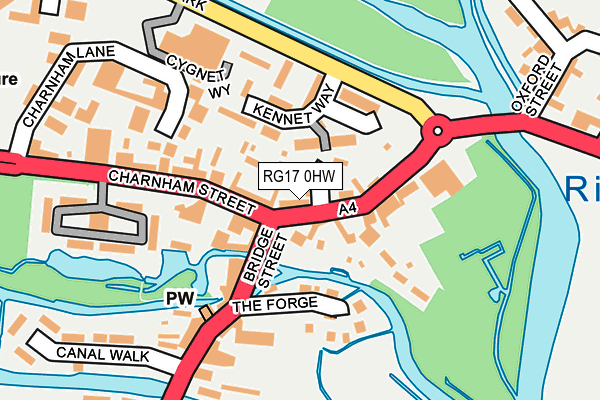 RG17 0HW map - OS OpenMap – Local (Ordnance Survey)