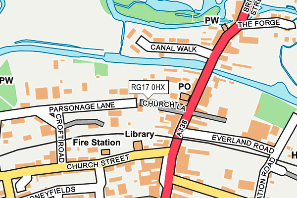 RG17 0HX map - OS OpenMap – Local (Ordnance Survey)