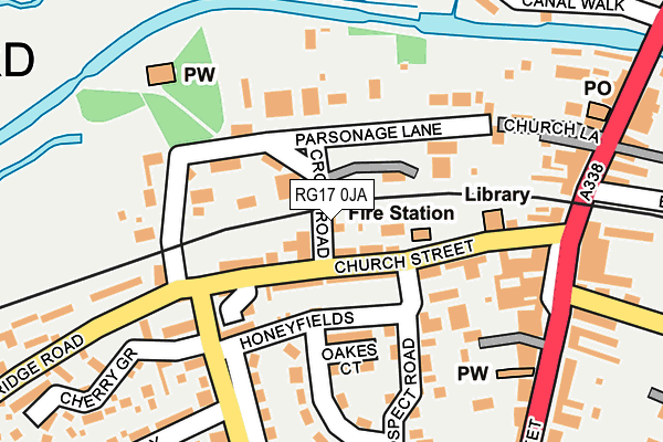 RG17 0JA map - OS OpenMap – Local (Ordnance Survey)