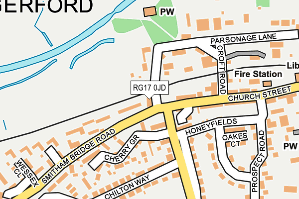 RG17 0JD map - OS OpenMap – Local (Ordnance Survey)