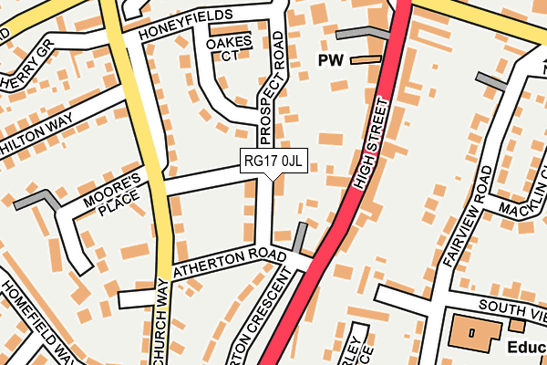 RG17 0JL map - OS OpenMap – Local (Ordnance Survey)