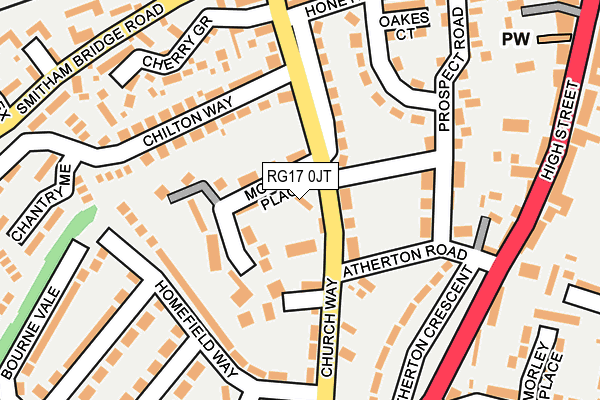 RG17 0JT map - OS OpenMap – Local (Ordnance Survey)