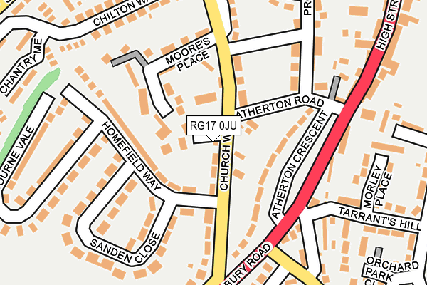 RG17 0JU map - OS OpenMap – Local (Ordnance Survey)