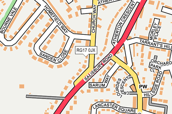 RG17 0JX map - OS OpenMap – Local (Ordnance Survey)