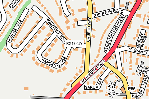 RG17 0JY map - OS OpenMap – Local (Ordnance Survey)