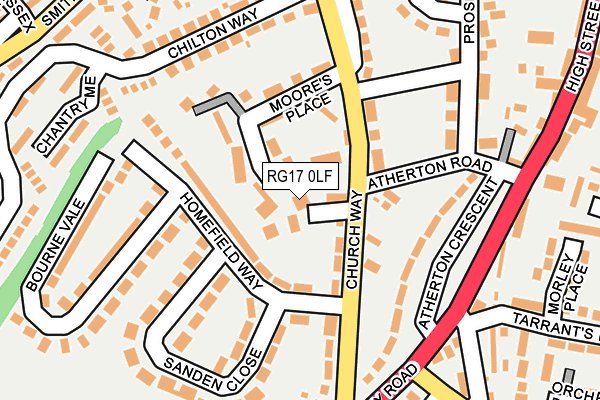 RG17 0LF map - OS OpenMap – Local (Ordnance Survey)