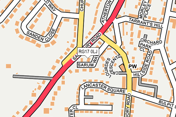 RG17 0LJ map - OS OpenMap – Local (Ordnance Survey)