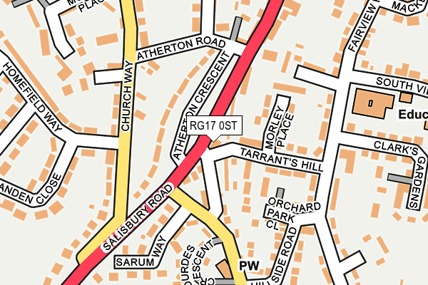 RG17 0ST map - OS OpenMap – Local (Ordnance Survey)