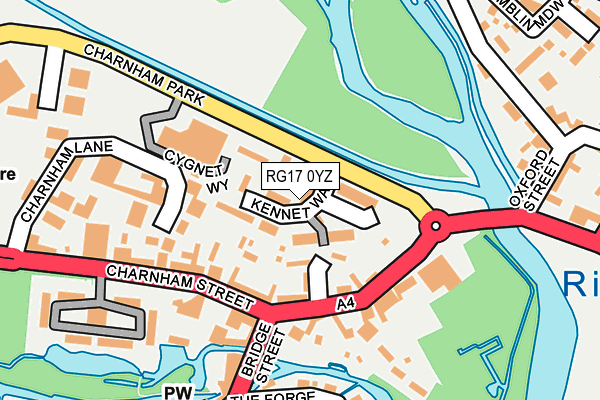 RG17 0YZ map - OS OpenMap – Local (Ordnance Survey)