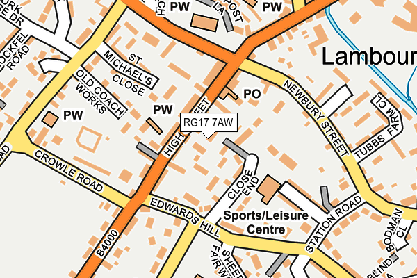 RG17 7AW map - OS OpenMap – Local (Ordnance Survey)