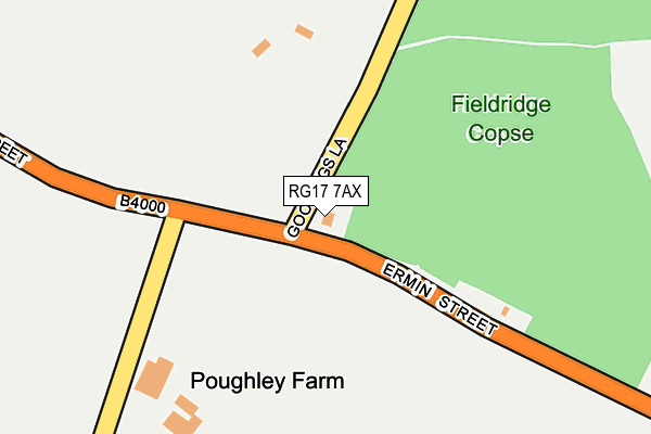 RG17 7AX map - OS OpenMap – Local (Ordnance Survey)