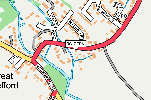 RG17 7DA map - OS OpenMap – Local (Ordnance Survey)