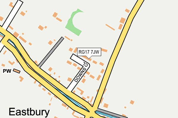 RG17 7JW map - OS OpenMap – Local (Ordnance Survey)