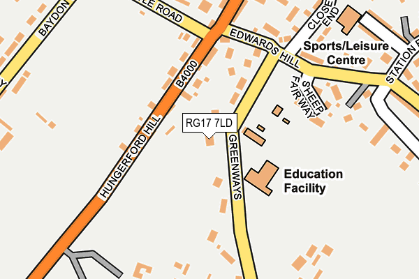 RG17 7LD map - OS OpenMap – Local (Ordnance Survey)