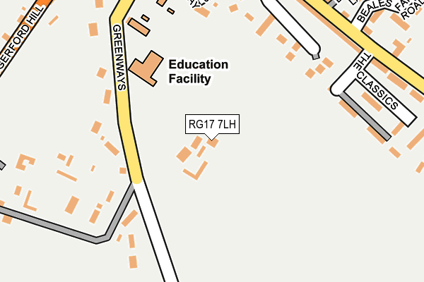 RG17 7LH map - OS OpenMap – Local (Ordnance Survey)