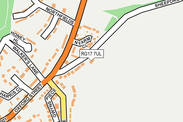 RG17 7UL map - OS OpenMap – Local (Ordnance Survey)