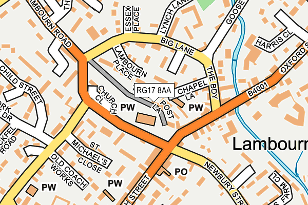 RG17 8AA map - OS OpenMap – Local (Ordnance Survey)