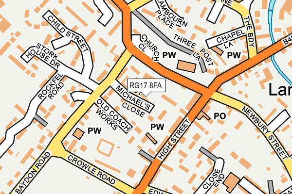 RG17 8FA map - OS OpenMap – Local (Ordnance Survey)