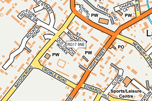 RG17 8NE map - OS OpenMap – Local (Ordnance Survey)