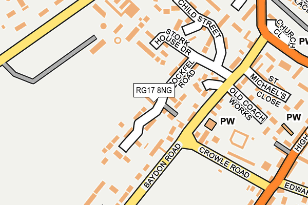 RG17 8NG map - OS OpenMap – Local (Ordnance Survey)