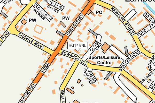 RG17 8NL map - OS OpenMap – Local (Ordnance Survey)
