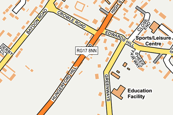 RG17 8NN map - OS OpenMap – Local (Ordnance Survey)