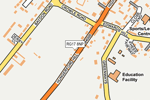 RG17 8NP map - OS OpenMap – Local (Ordnance Survey)