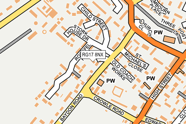 RG17 8NX map - OS OpenMap – Local (Ordnance Survey)