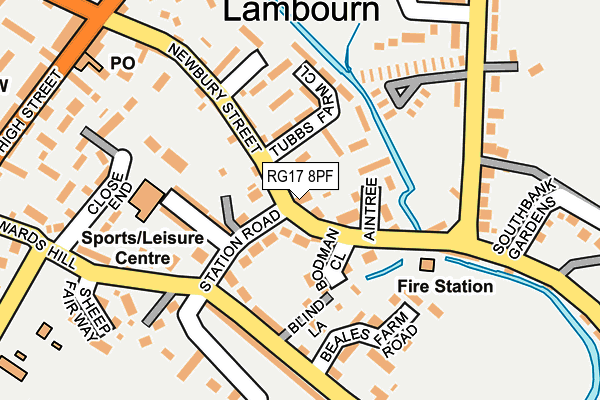 RG17 8PF map - OS OpenMap – Local (Ordnance Survey)