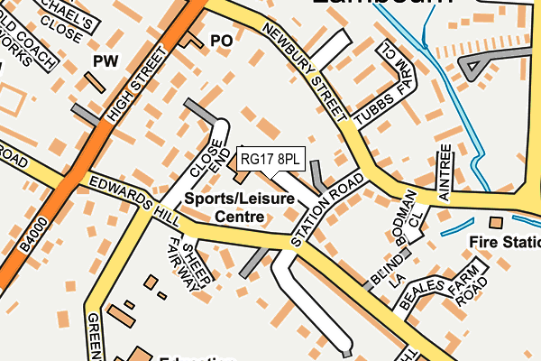 RG17 8PL map - OS OpenMap – Local (Ordnance Survey)
