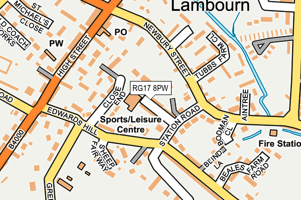 RG17 8PW map - OS OpenMap – Local (Ordnance Survey)